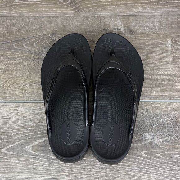 Oofos Oolala Triple Black Foam Women’s Size 10/EU 41 Recovery Flip Flop Sandals - Picture 5 of 11